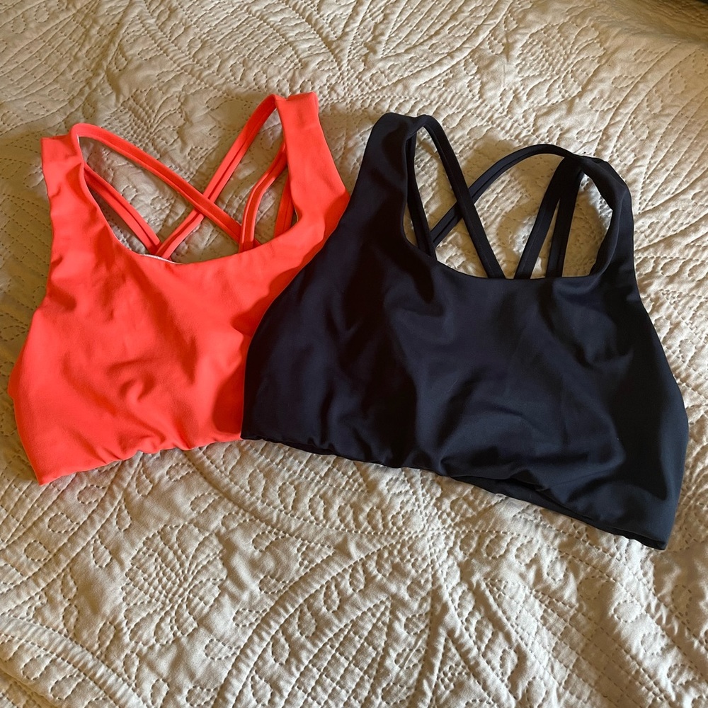 Lot of 2 Senita Lattice Back Sports Bras
